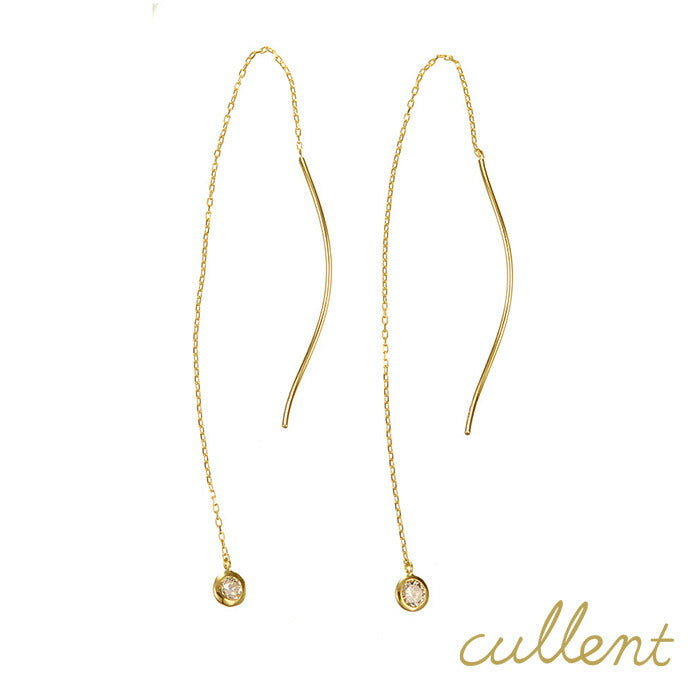 K18 ダイヤモンド アメリカンピアス - liberty - – cullent（カレン）