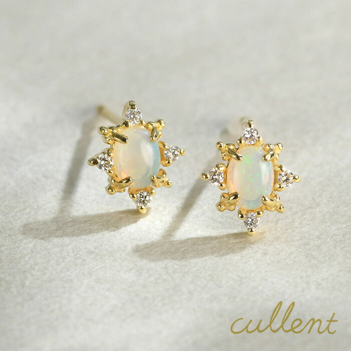 K18 オパール ピアス- destiny oval-｜41-7850 – cullent（カレン）