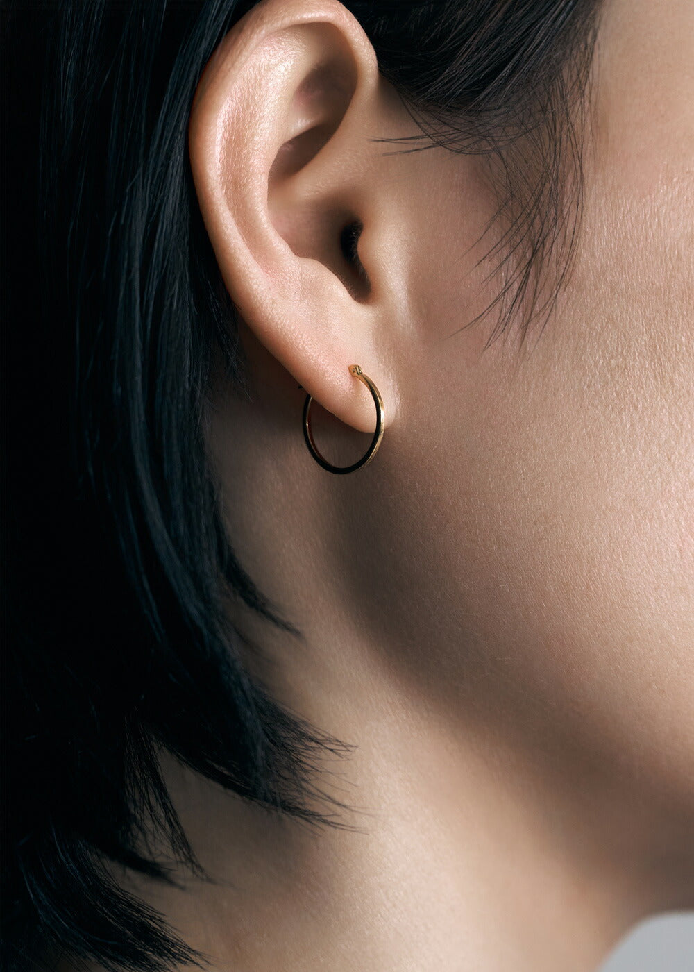 K18フープピアス -Flat Hoop Pierce-｜43-8201