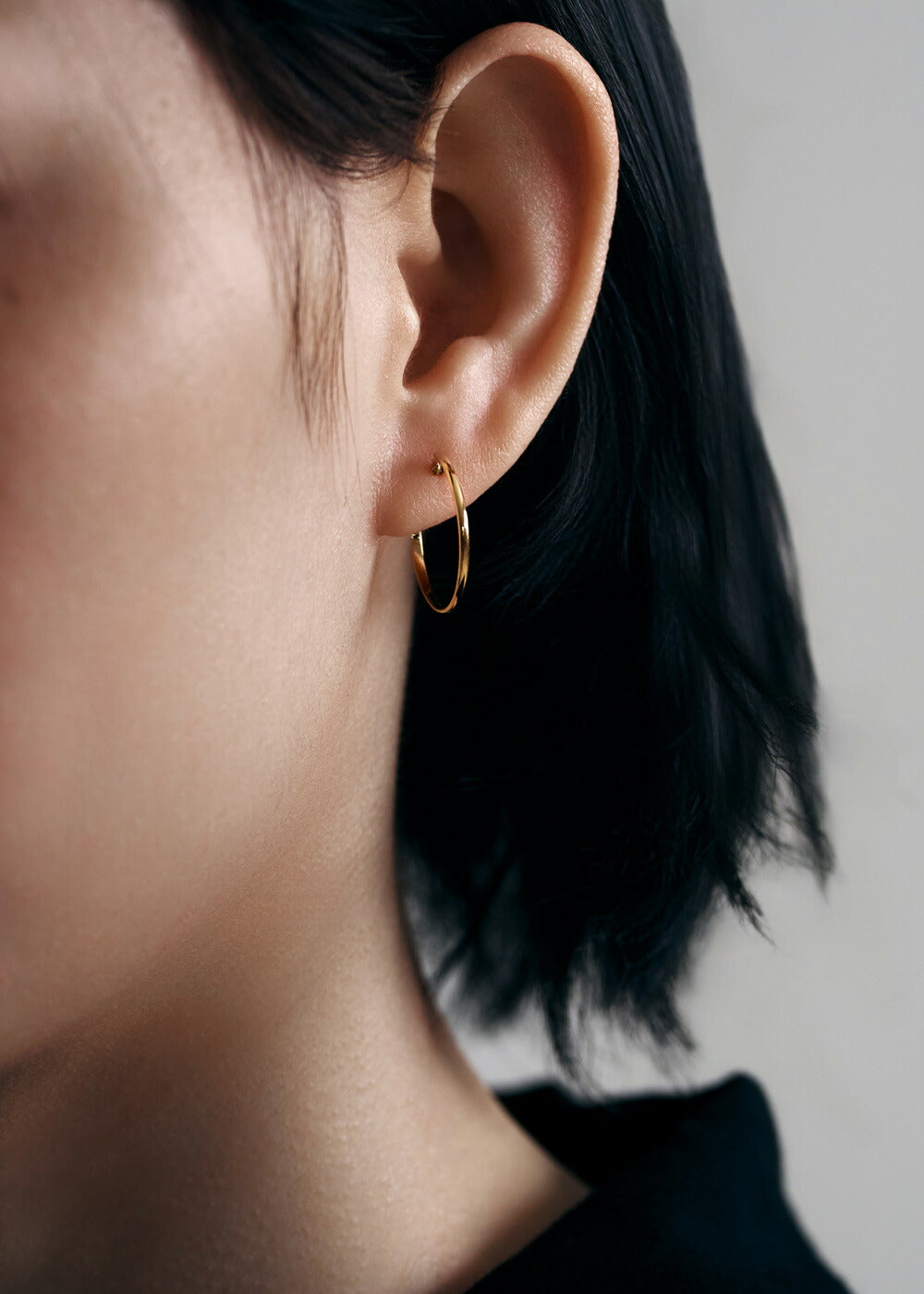 K18フープピアス- Float Hoop Pierce-｜43-8202