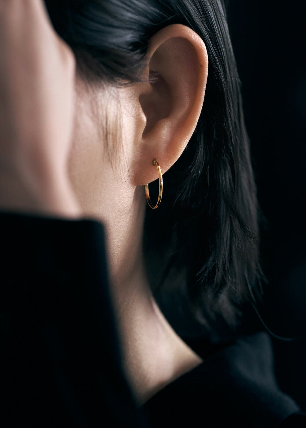 K18フープピアス- Float Hoop Pierce-｜43-8202