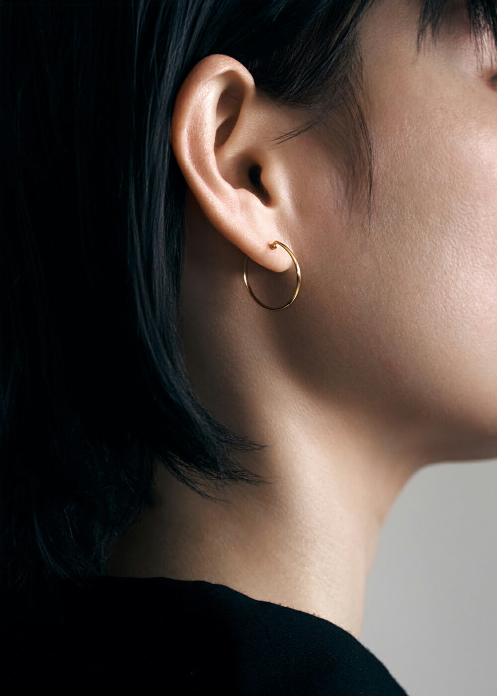 K18フープピアス- Float Hoop Pierce-｜43-8202