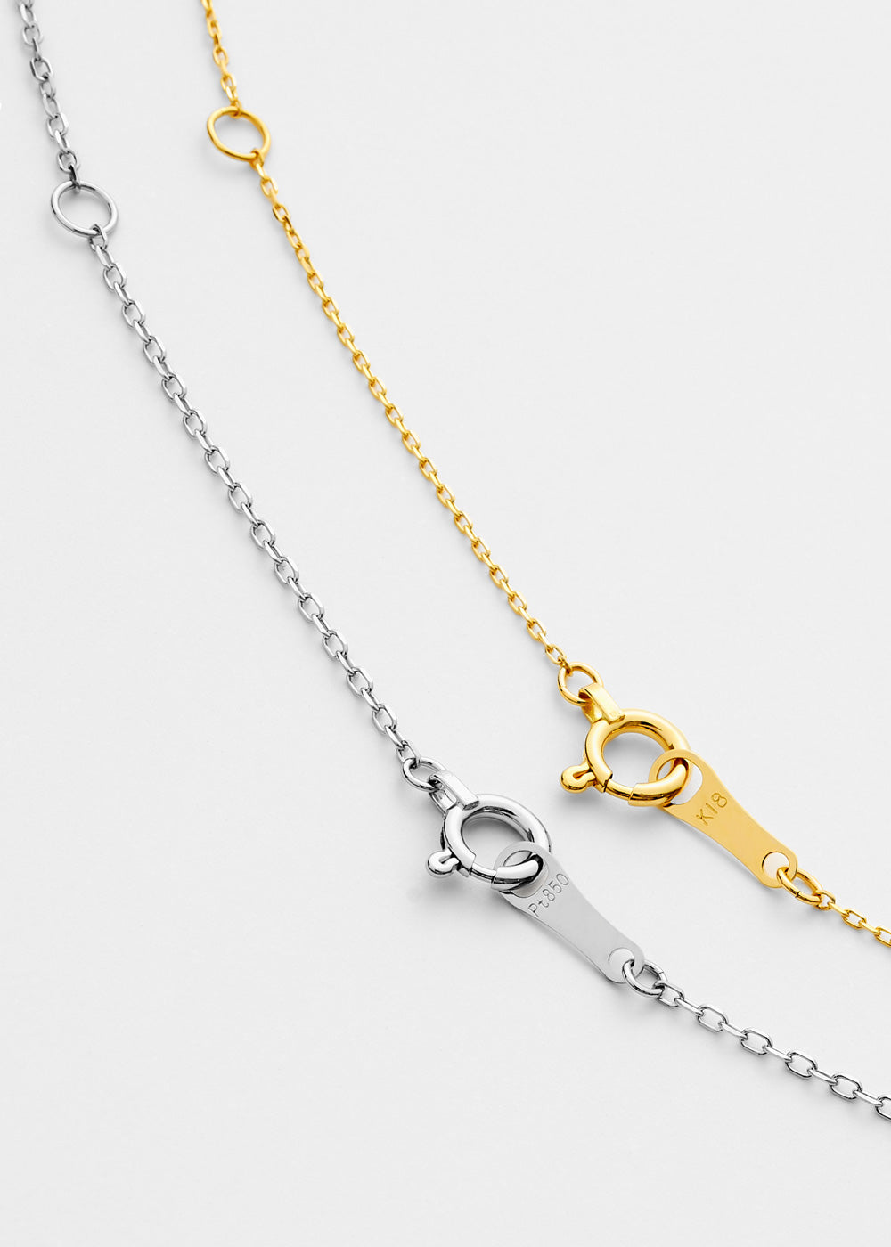 K18・PTペアネックレス-Anchor Pair Necklace-｜60-9856-9857