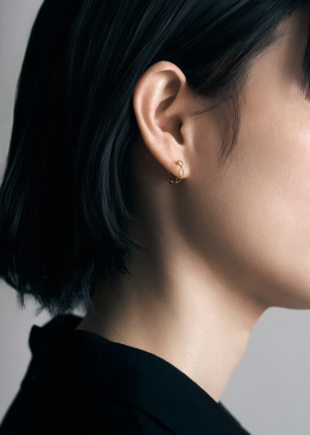 K18フープピアス-Shimmer Hoop Pierce-｜43-8204