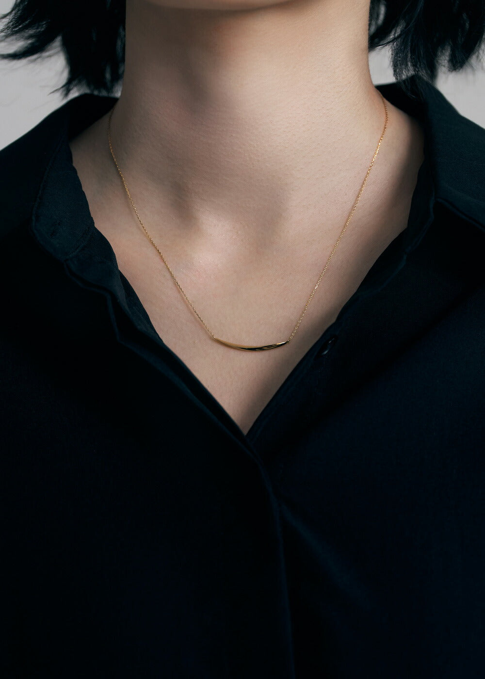 K18・PTペアネックレス-Linea Pair Necklace -｜60-9850-9851