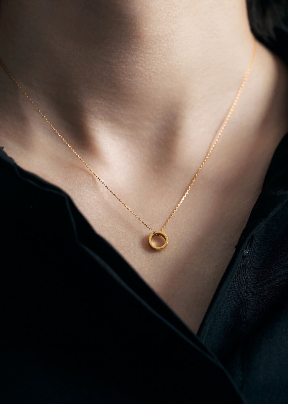 K18・PTペアネックレス-Halo Pair Necklace-｜60-9854-9855