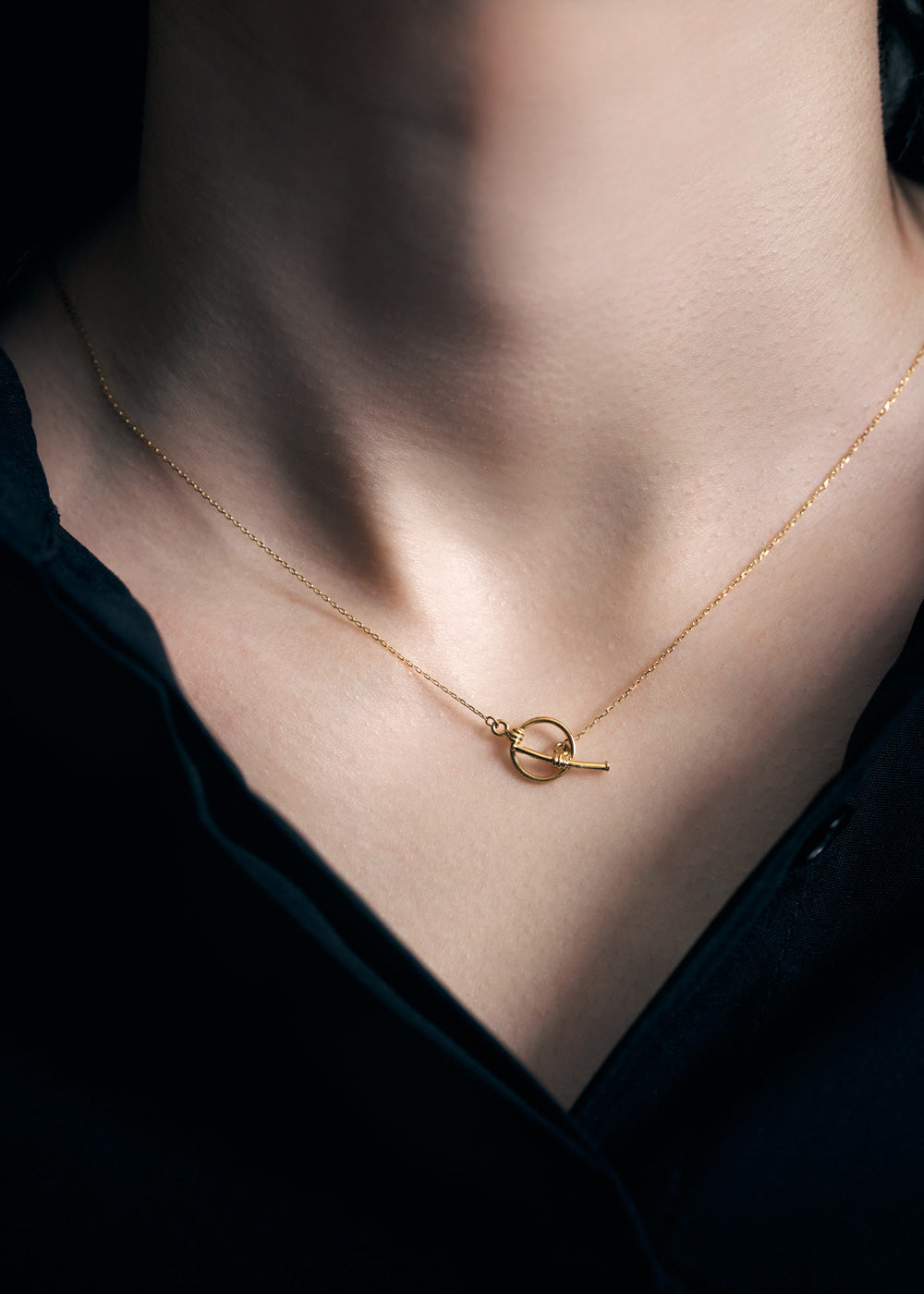 K18・PTペアネックレス-Anchor Pair Necklace-｜60-9856-9857