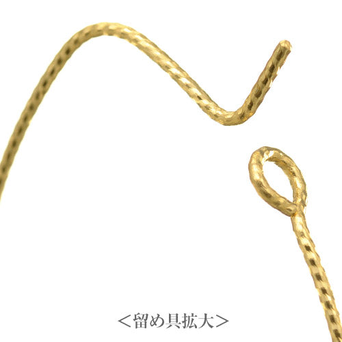 K18フープピアス -elegant leaf hoop L-
