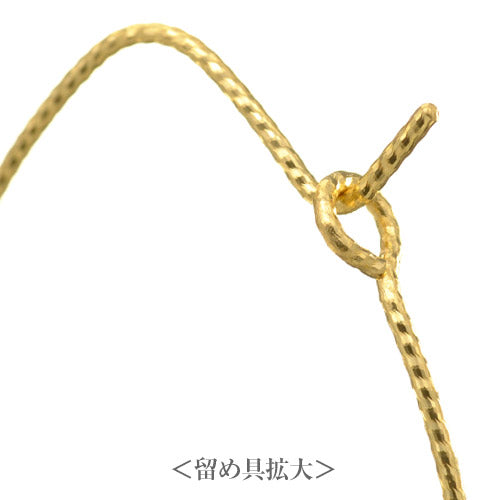 K18フープピアス -elegant leaf hoop L-