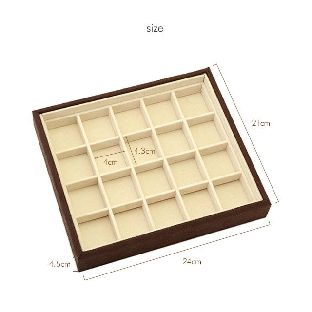 ジュエリートレイ　ブラウン（4×5マス）