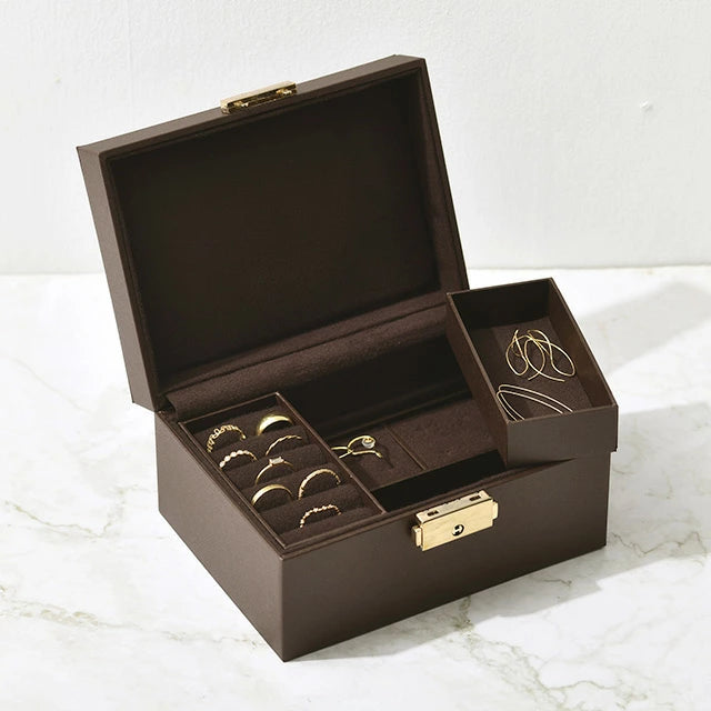 ジュエリーボックス シックブラウン S（鍵付き）