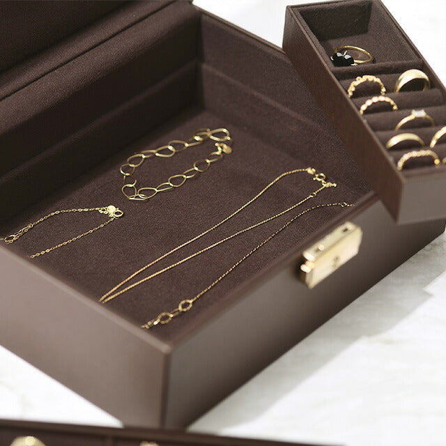 ジュエリーボックス シックブラウン L （鍵付き）