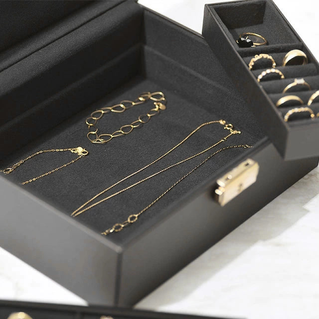 ジュエリーボックス シックブラック L（鍵付き）