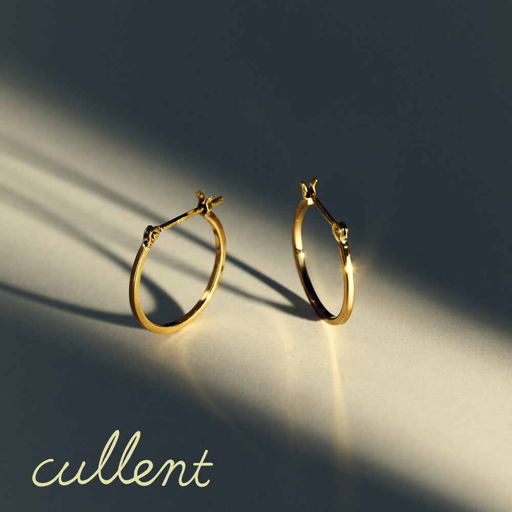 K18フープピアス -Flat Hoop Pierce-｜43-8201