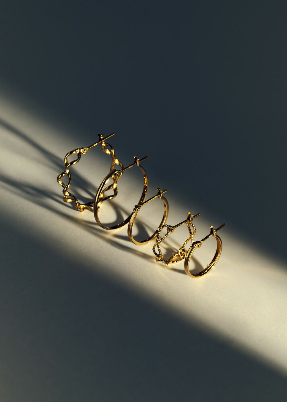 K18フープピアス-Intertwine Hoop Pierce-｜43-8203