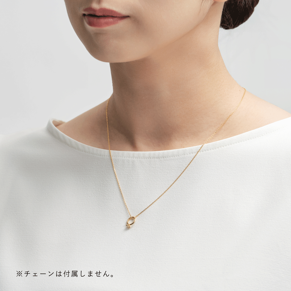 【刻印可】ベビーリング 誕生石 ペンダントトップ（ダイヤモンド）