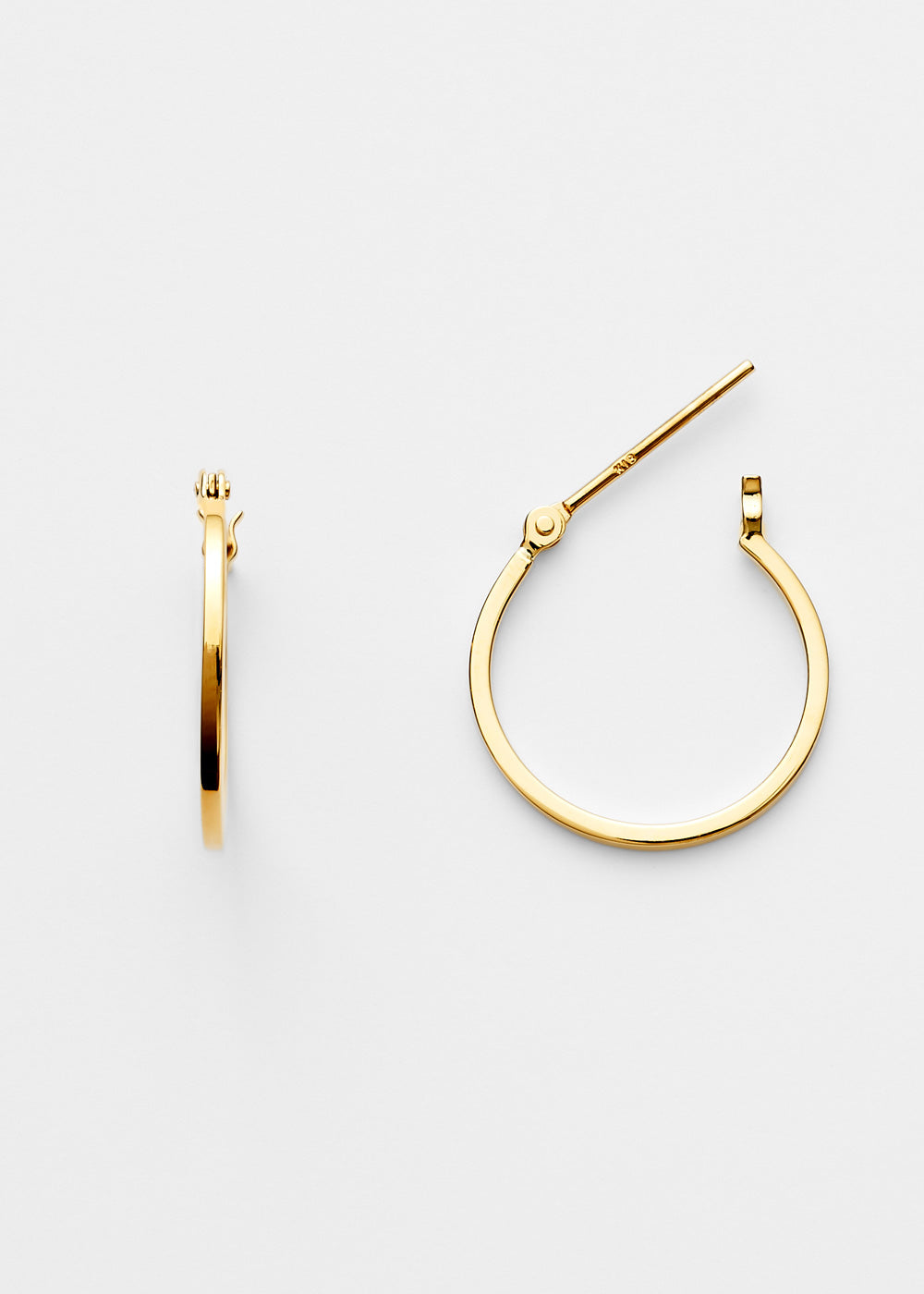 K18フープピアス -Flat Hoop Pierce-｜43-8201