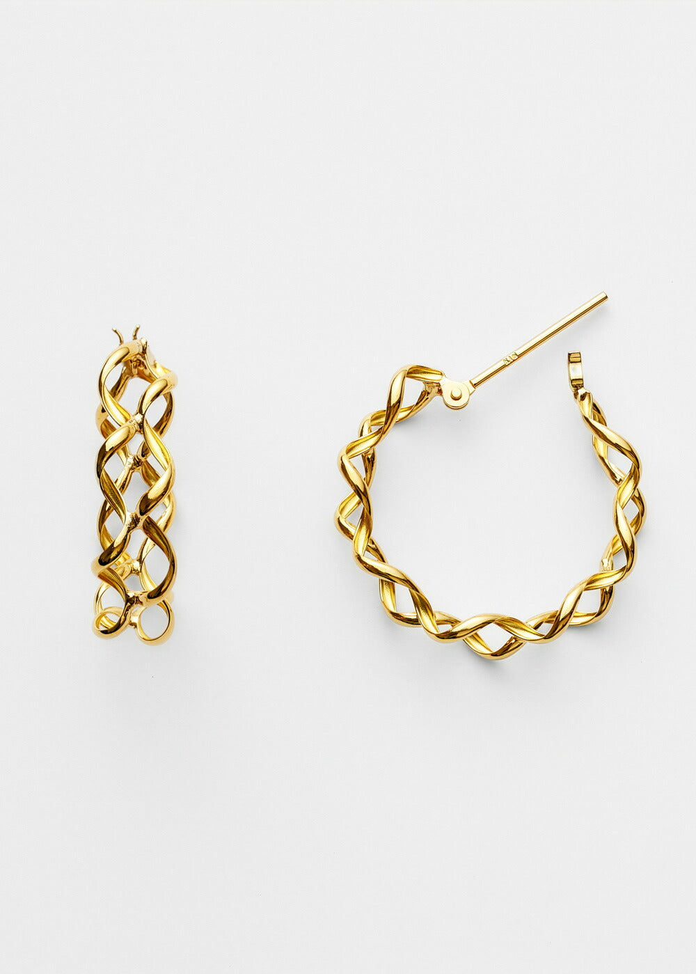 K18フープピアス-Intertwine Hoop Pierce-｜43-8203