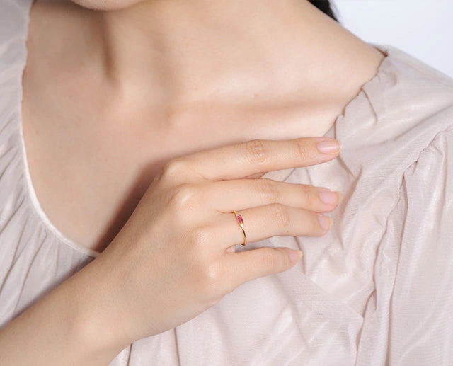 K18 カラーストーンリング