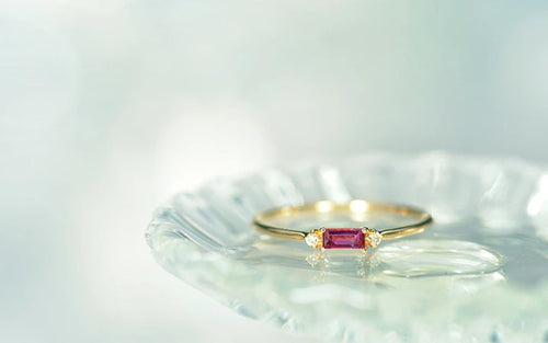 K18 カラーストーンリング