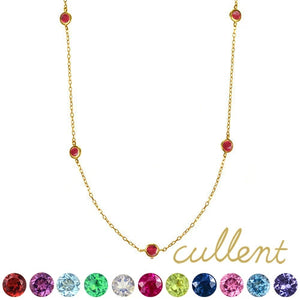 誕生石 ステーションネックレス