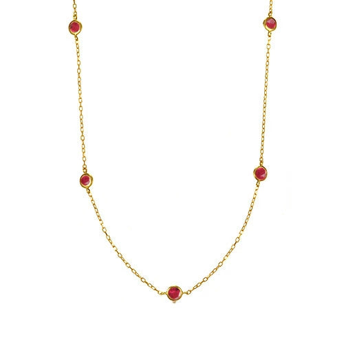 誕生石 ステーションネックレス