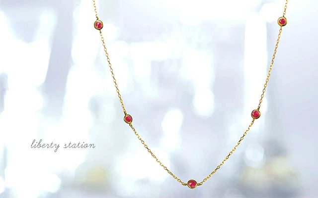 誕生石 ステーションネックレス
