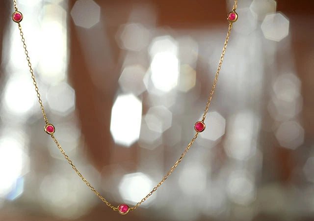 誕生石 ステーションネックレス