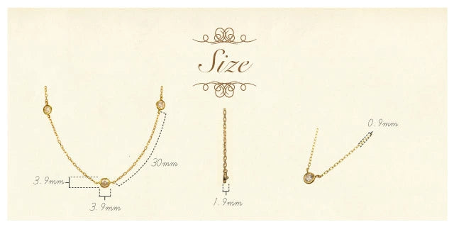 誕生石 ステーションネックレス