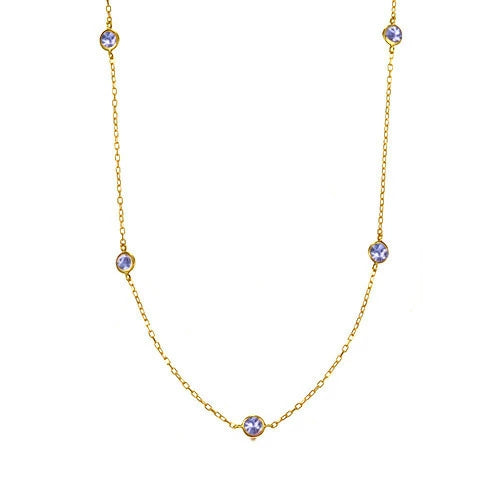 誕生石 ステーションネックレス