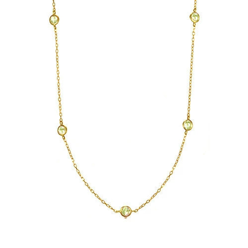 誕生石 ステーションネックレス