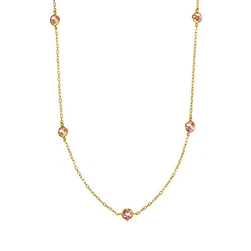 誕生石 ステーションネックレス