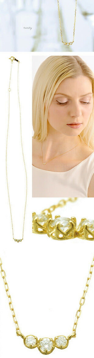 K18 ダイヤモンドネックレス