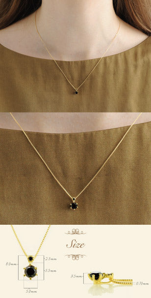 K18 ブラックダイヤモンドネックレス