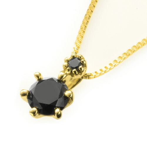 K18 ブラックダイヤモンドネックレス