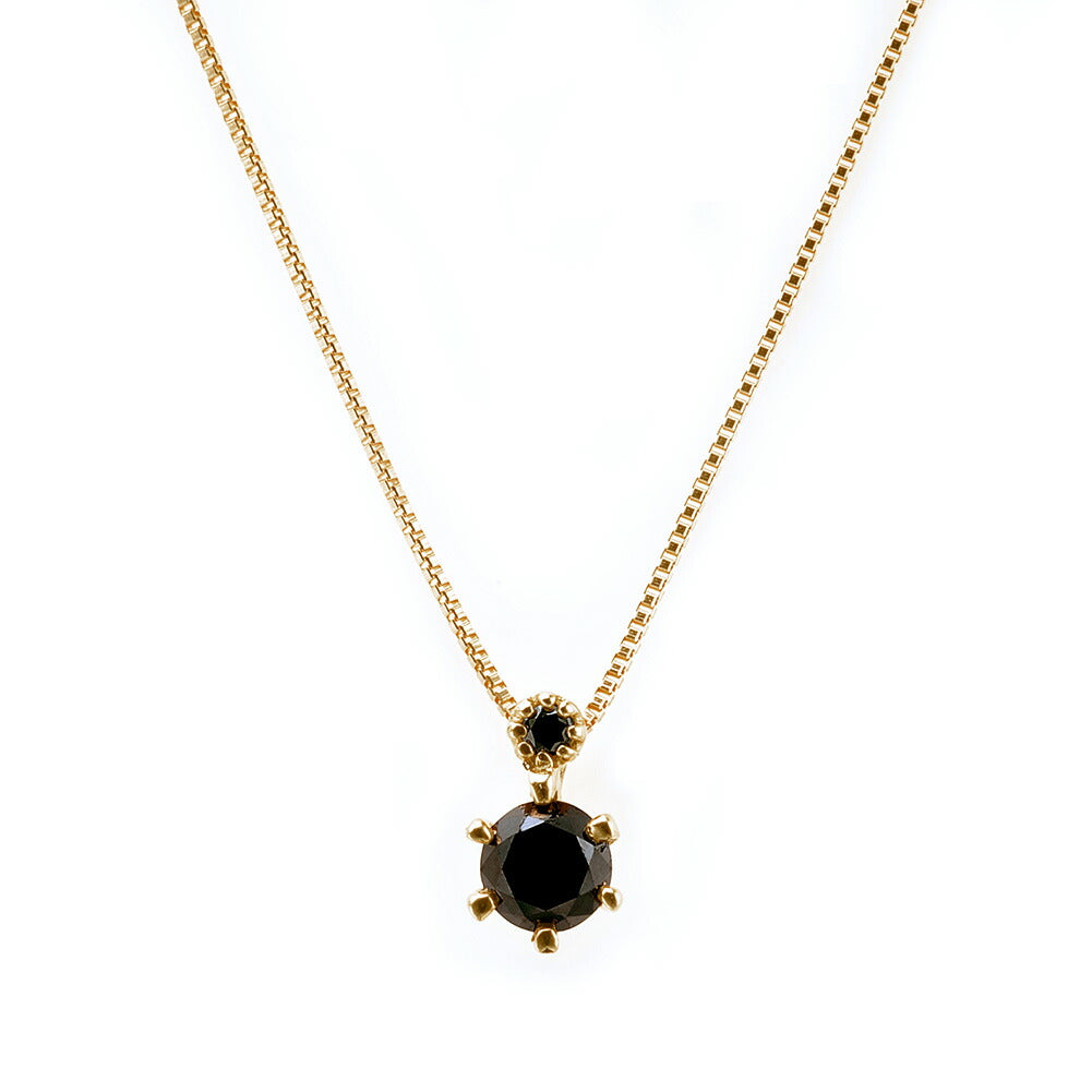 K18 ブラックダイヤモンドネックレス