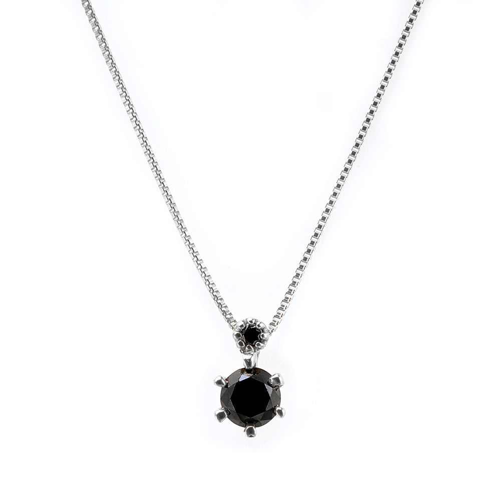 K18 ブラックダイヤモンドネックレス