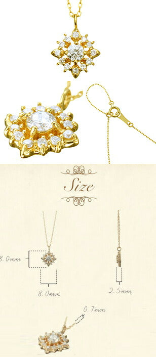 K18 ダイヤモンド ネックレス-hope dia-