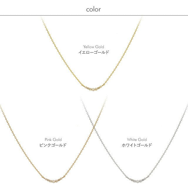 K18ダイヤモンドネックレス -tender line-