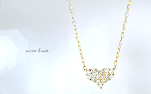 K18 ダイヤモンド ネックレス -pave heart-