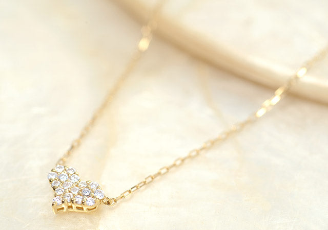 K18 ダイヤモンド ネックレス -pave heart-