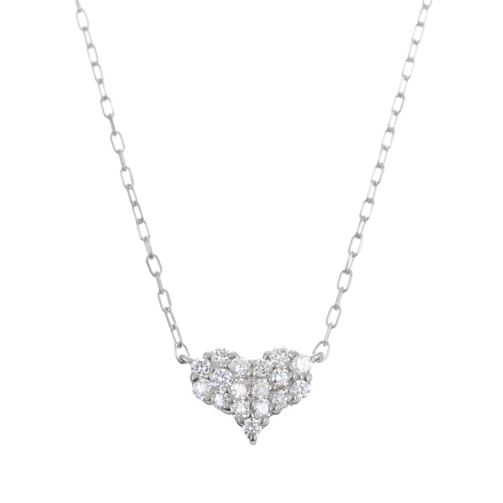 K18 ダイヤモンド ネックレス -pave heart-