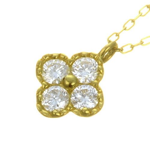 K18 ダイヤモンド クローバーネックレス -classical clover-