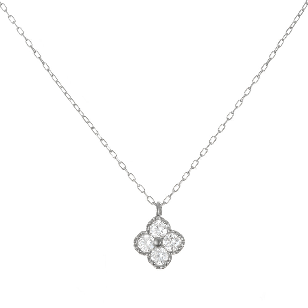 K18 ダイヤモンド クローバーネックレス -classical clover-