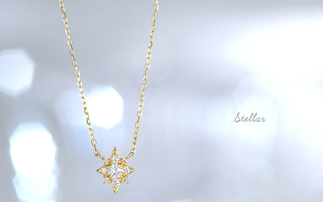 K18 ダイヤモンドネックレス - Stellar -