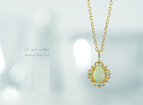 K18 オパール ネックレス- destiny drop lace-｜60-6252