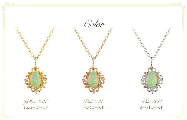 K18 オパール ネックレス- destiny drop lace-｜60-6252