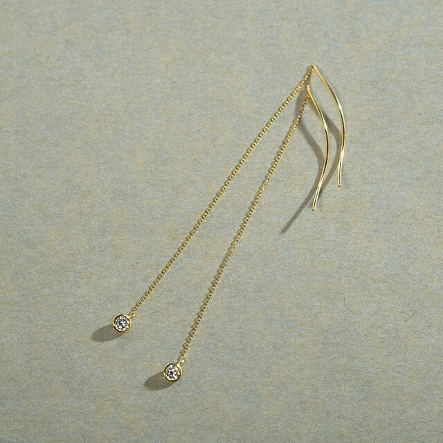 K18 ダイヤモンド アメリカンピアス - liberty -