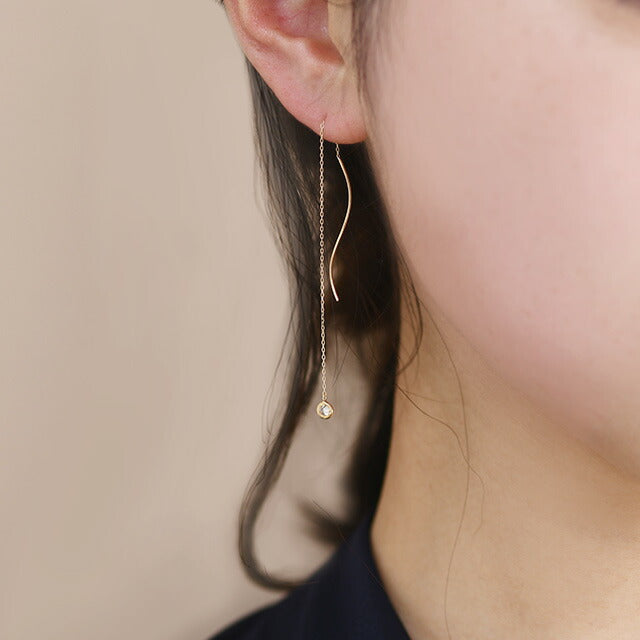 K18 ダイヤモンド アメリカンピアス - liberty -