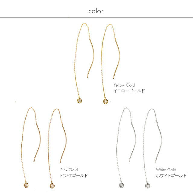 K18 ダイヤモンド アメリカンピアス - liberty -